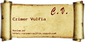 Czimer Vulfia névjegykártya